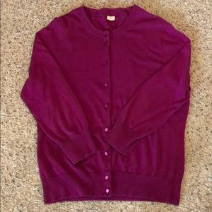 J Crew Purple Cardigan